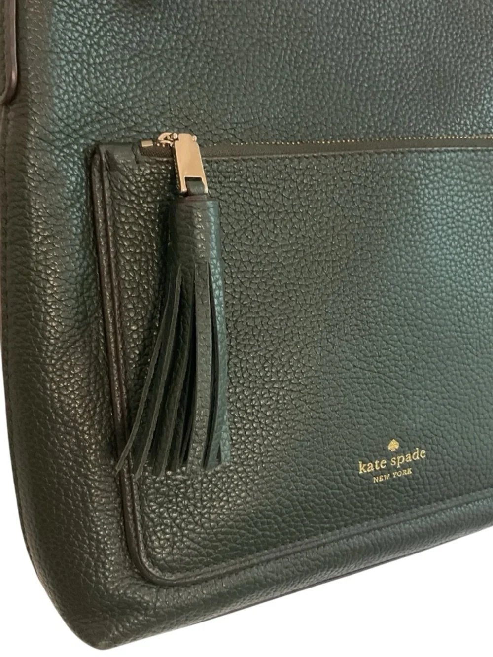Authentic Kate Spade New York On Purpose Pebbled Top Zip Crossbody in Spruce